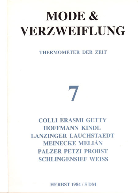 mode und verzweiflung 7-84