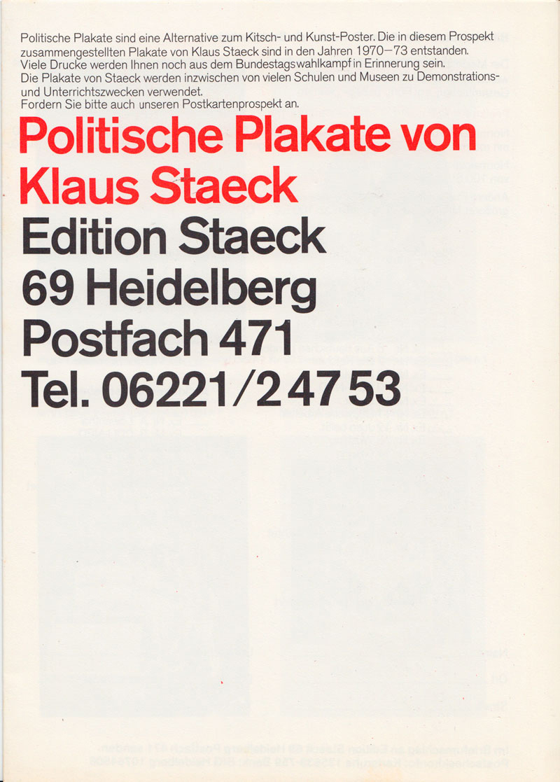 politische plakate von staeck 73