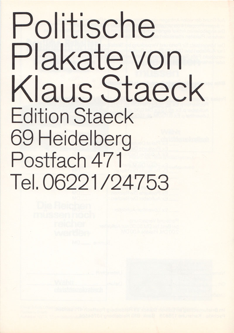 politische plakate von staeck